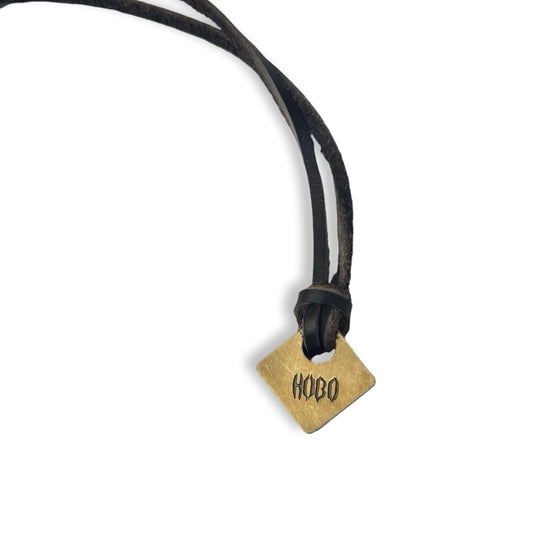 HOBO PENDANT ON LEATHER